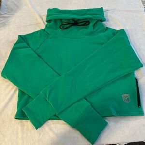 Born Primitive Women’s Athletic Crop Pullover with drawstring cowl neck size L